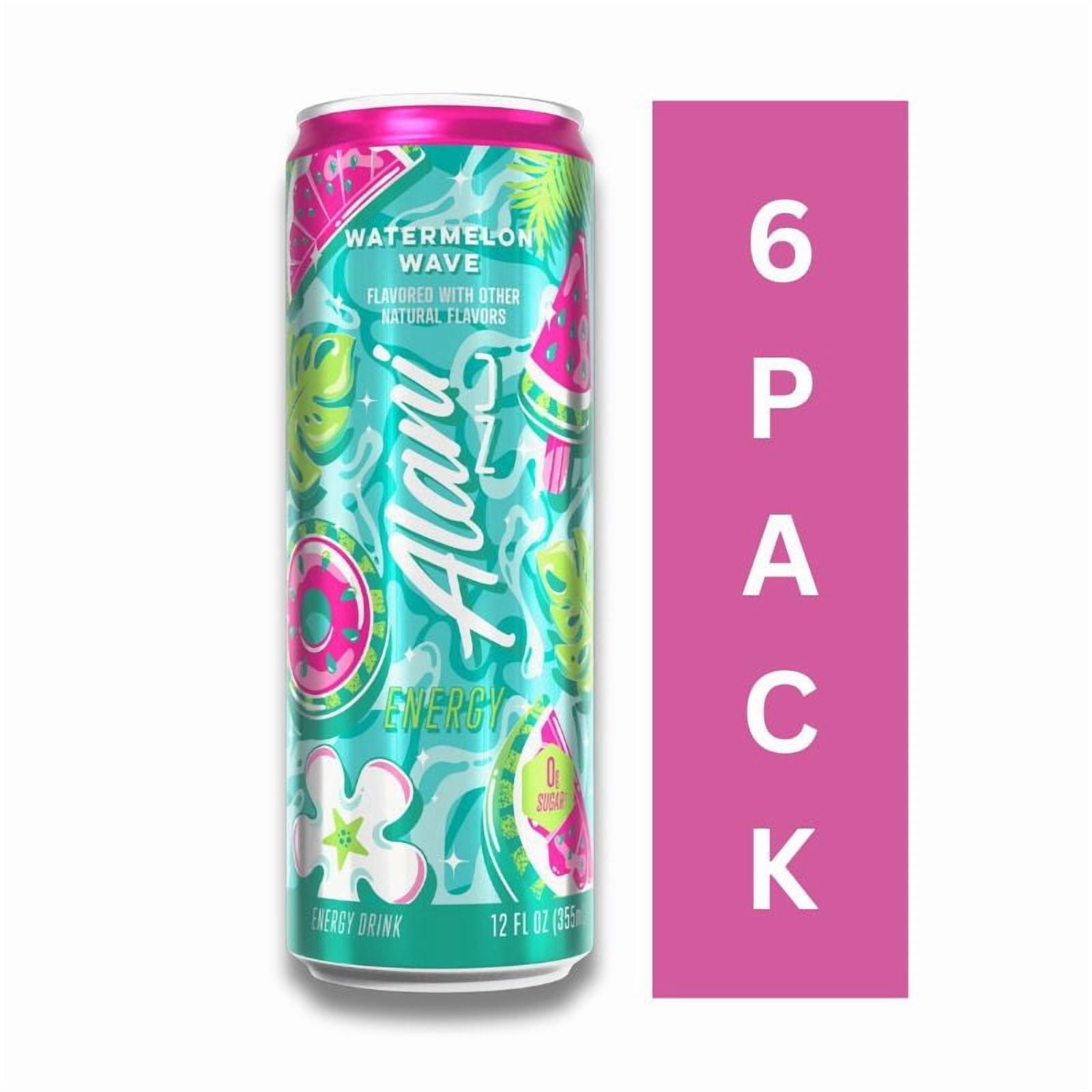 New  Nu Energy Drink Watermelon Wave 12 Fl oz (6 Pack)