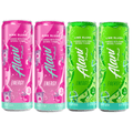 New  Energy Drinks (Limited Edition) Lime Slush, Pink Slush Variety Pack Sugar-Free, Low-Calorie, Energy Boost Drink 12 fl oz (Pack of 4) Repackaged By * PickAndGo*