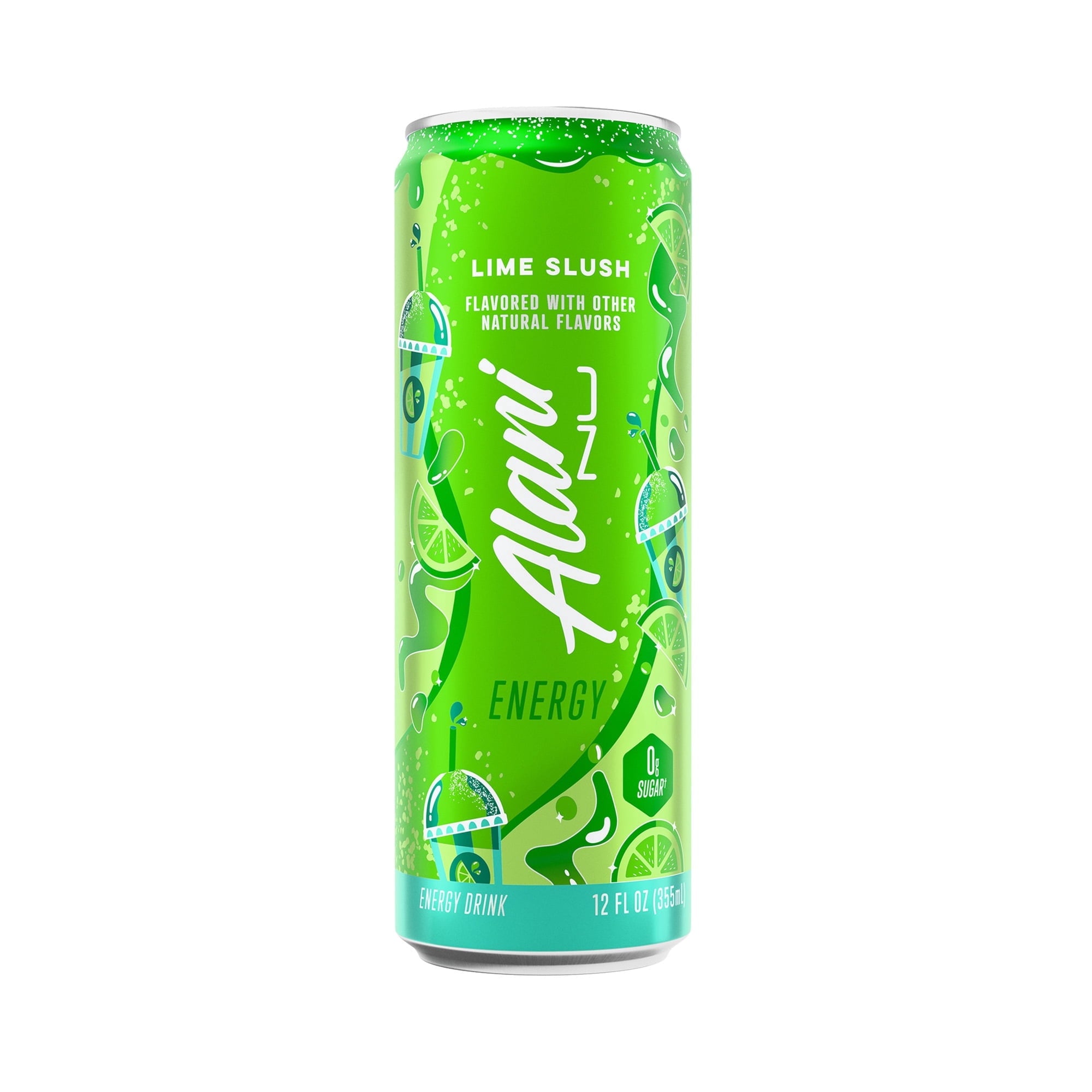 Energy Drink, Lime Slush Flavor, 12 fl oz Cans, 6-Pack