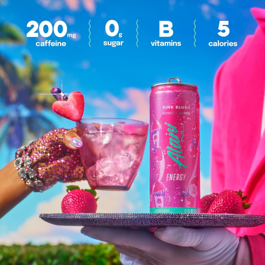 Energy Drink Pink Slush, 12oz Cans, 6-Pack