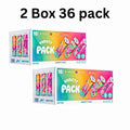 Sugar Free Energy Drink Variety Pack, Orange Kiss, Pink Slush &amp; Cherry Twist, 12 fl oz Cans, 18-Pack (2 Boxes), 200mg Caffeine