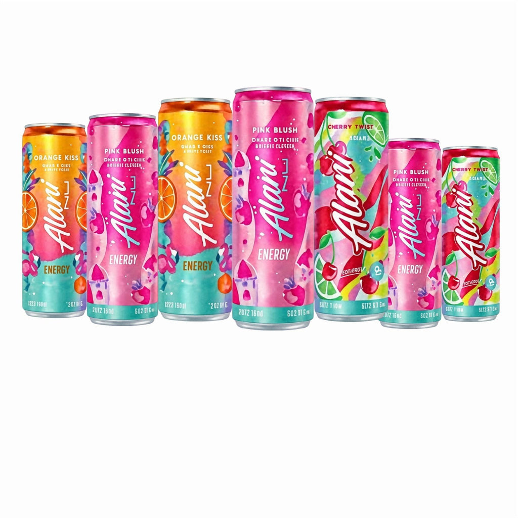 Sugar Free Energy Drink Variety Pack, Orange Kiss, Pink Slush &amp; Cherry Twist, 12 fl oz Cans, 18-Pack (2 Boxes), 200mg Caffeine