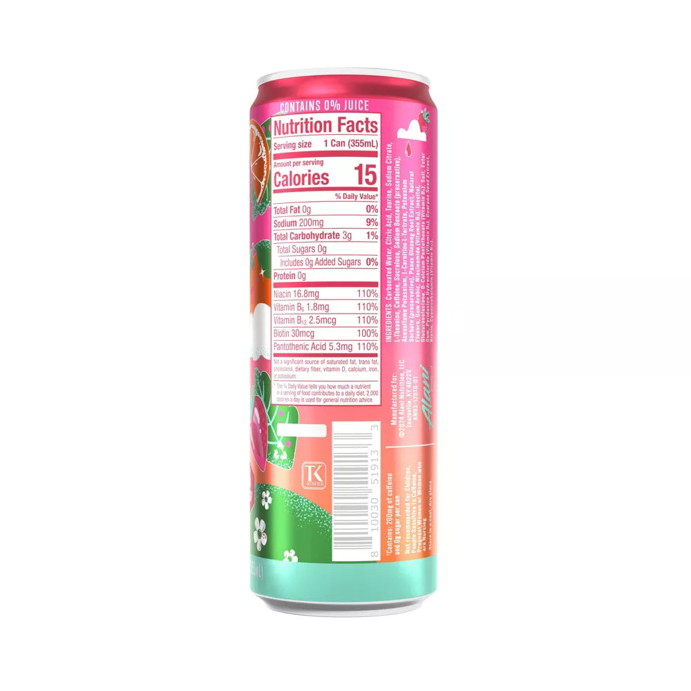 Strawberry Sunrise Energy Drink, 12 fl oz Cans, Pack of 6