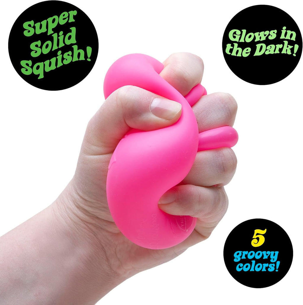 Nice Cube Glow - Sensory Toy with a Super Solid Squish - Glows in The Dark and Always Returns to its Square Shape - Ages 3 and Up Colors Vary