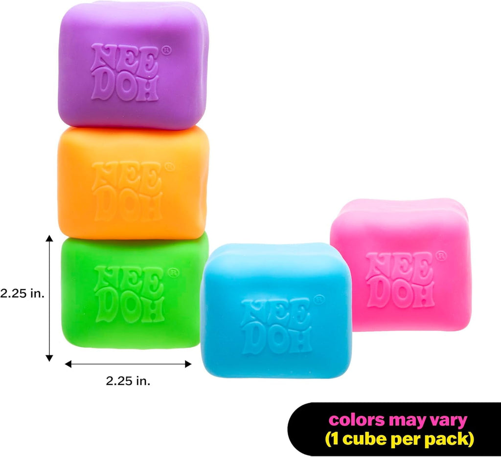 Nice Cube Glow - Sensory Toy with a Super Solid Squish - Glows in The Dark and Always Returns to its Square Shape - Ages 3 and Up Colors Vary