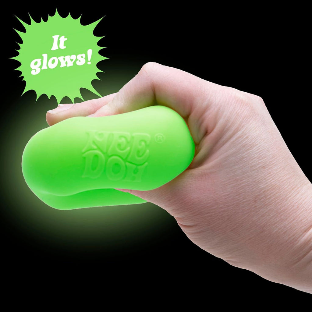 Nice Cube Glow - Sensory Toy with a Super Solid Squish - Glows in The Dark and Always Returns to its Square Shape - Ages 3 and Up Colors Vary