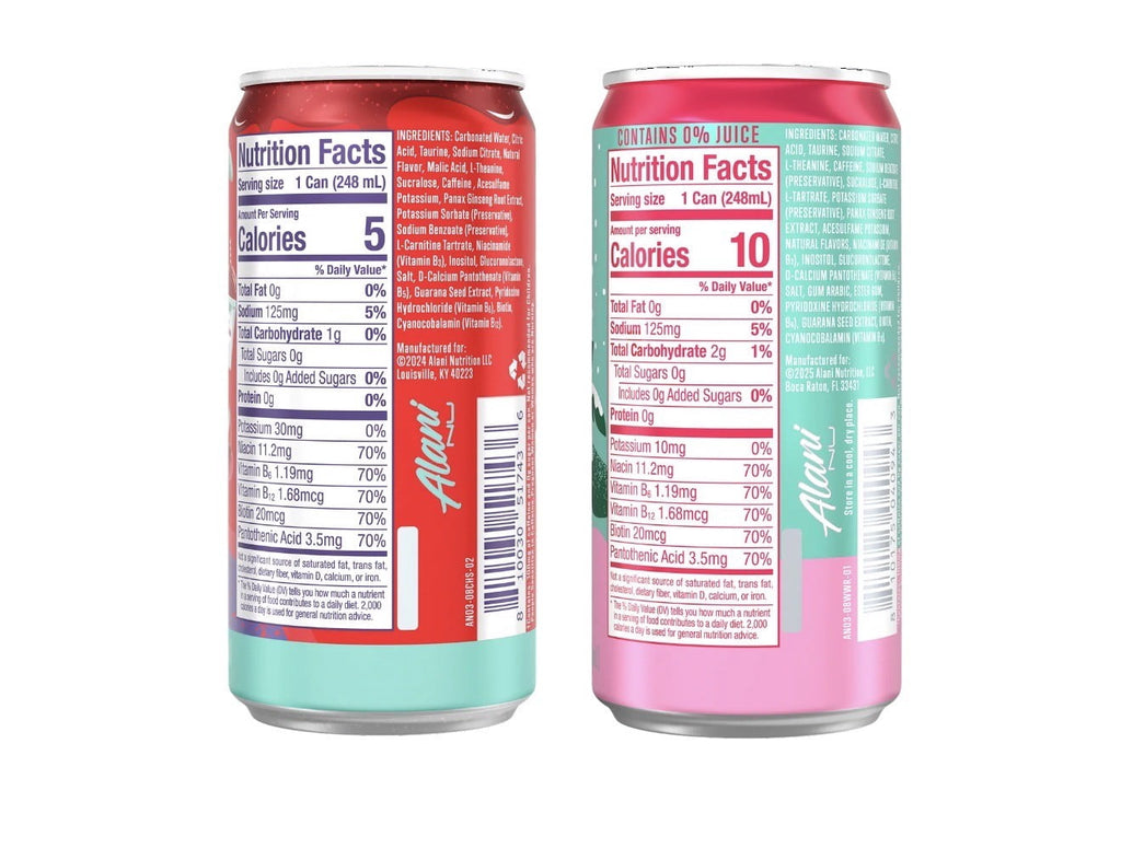 Sugar Free Energy Drink Mini, Variety Pack, Winter Wonderland, Cherry Slush, 8.4 fl oz, 12 Pack, Cans, 100mg Caffeine