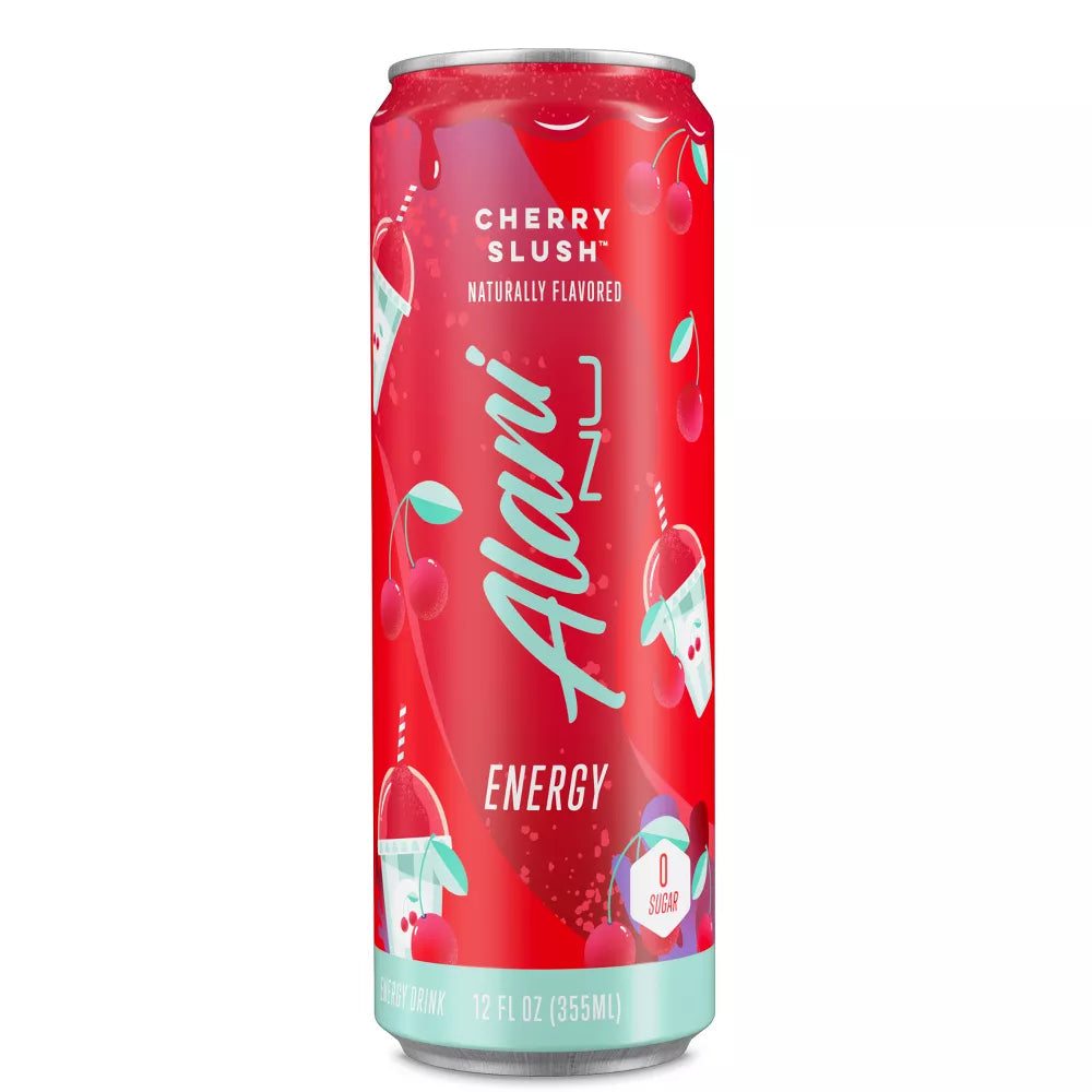 Cherry Slush Energy Drink, 12 fl oz Cans, Pack of 6