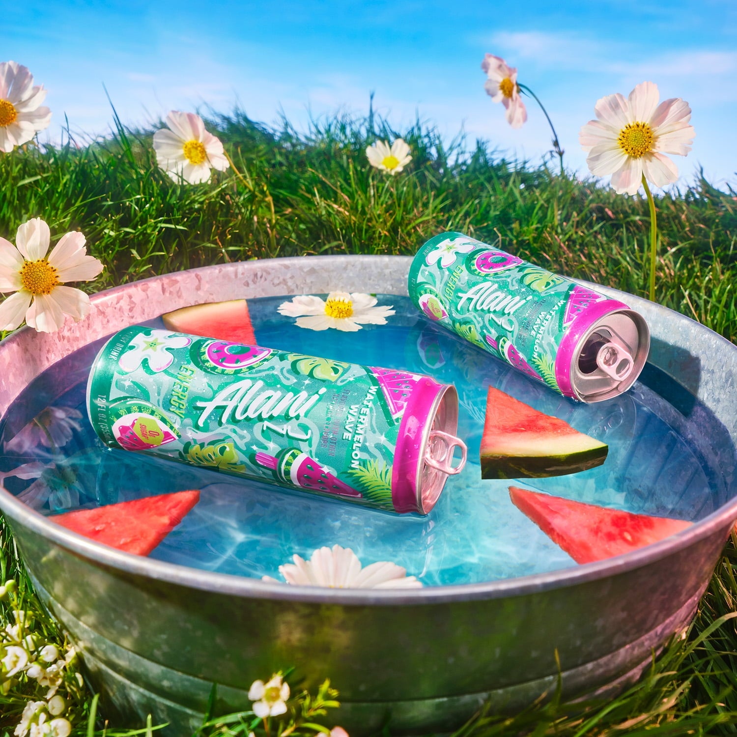 Sugar Free Energy Drink, Watermelon Wave, 12 fl oz, 12 Pack, Cans, 200mg Caffeine