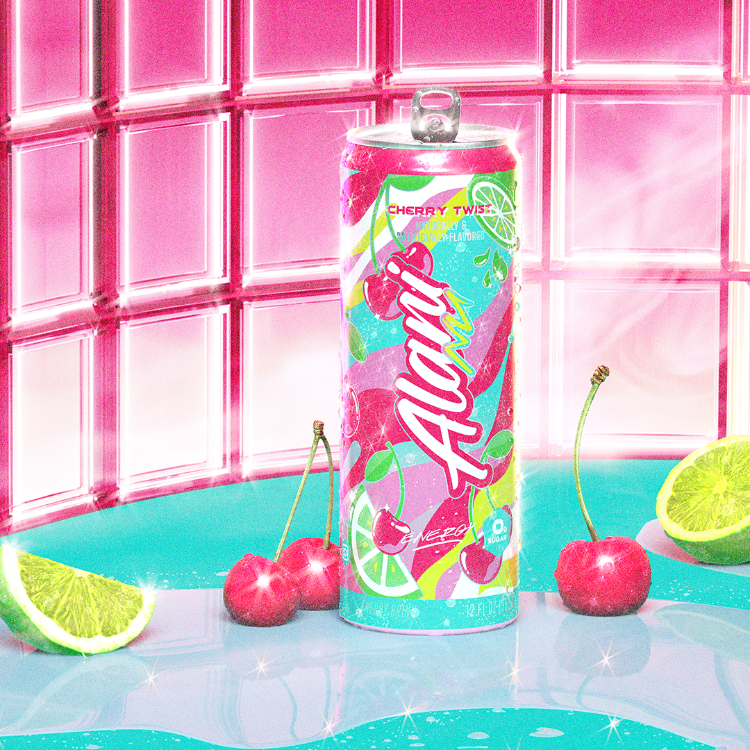 Energy Drink, Cherry Twist Limited Time Only, 12 fl oz (Single Can)-Pack Of 4