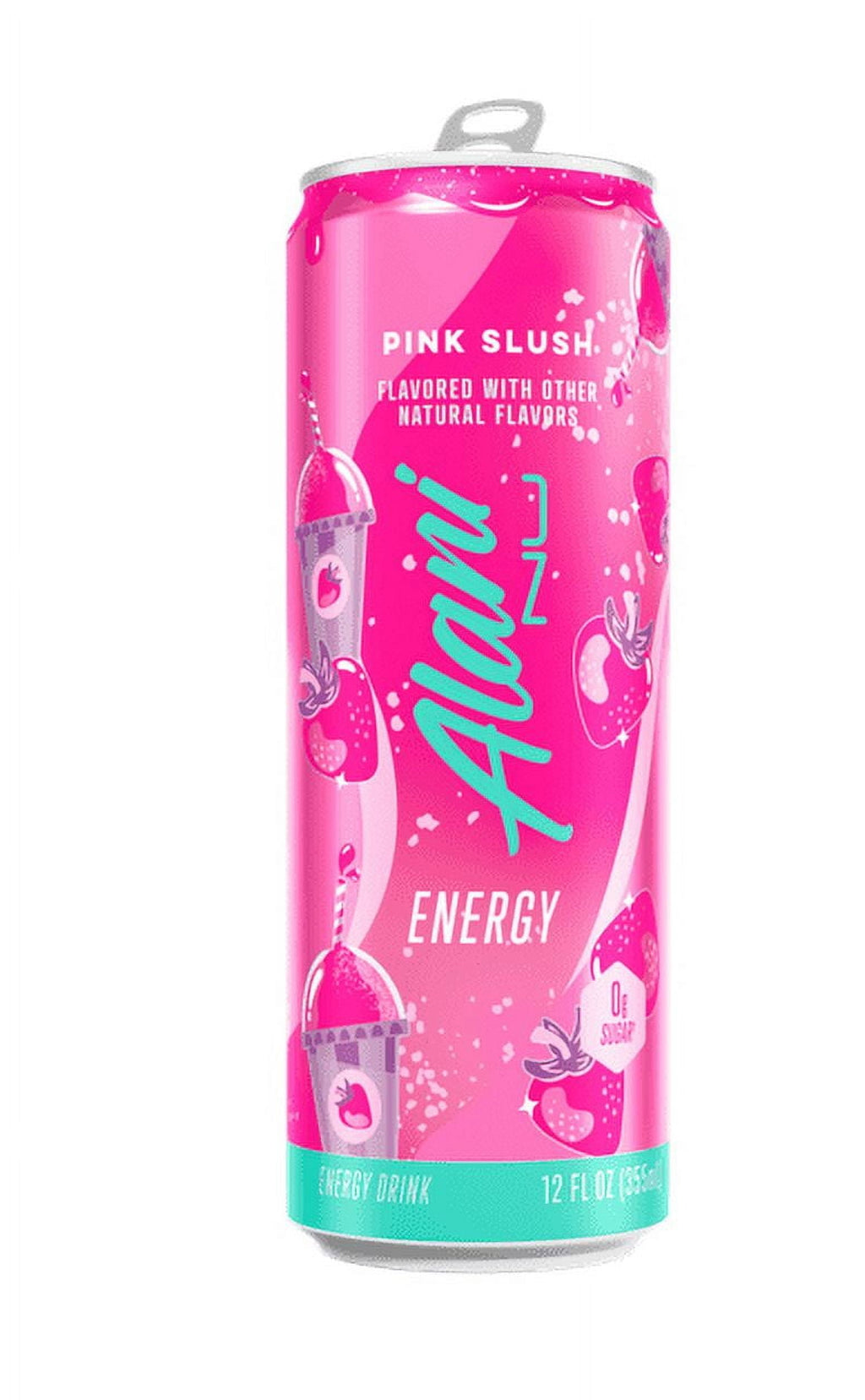 Energy Drinks Strawberry Sunrise, Watermelon Wave, Pink Slush Flavors Variety Pack Sugar-Free, Low-Calorie, 200mg Caffeine, 12 fl oz (Pack of 6)