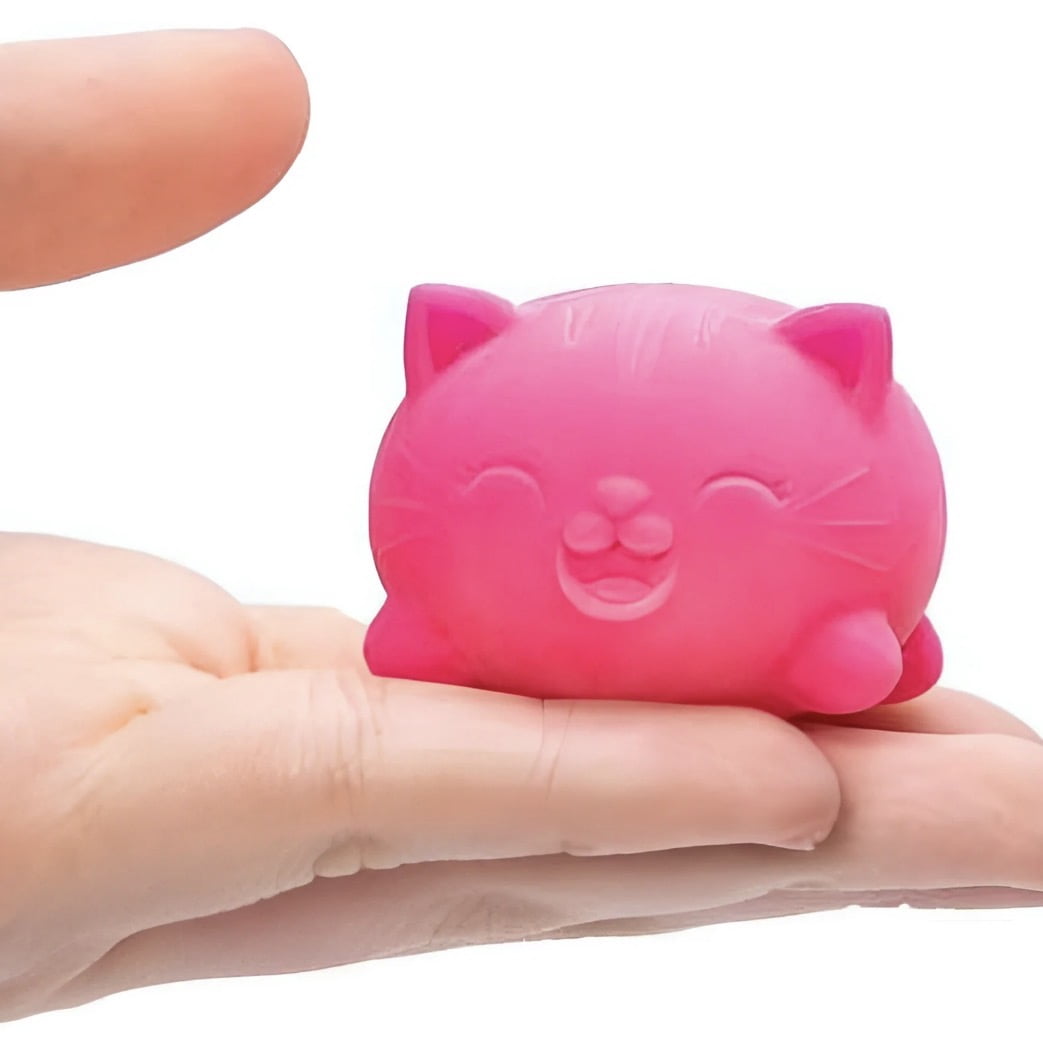 Teenie cool cat sQUSHI, STRESS RELIEVER, FIDGET, SENSORY BALL, COLORS MAY VARY, 3 cats PER PACK