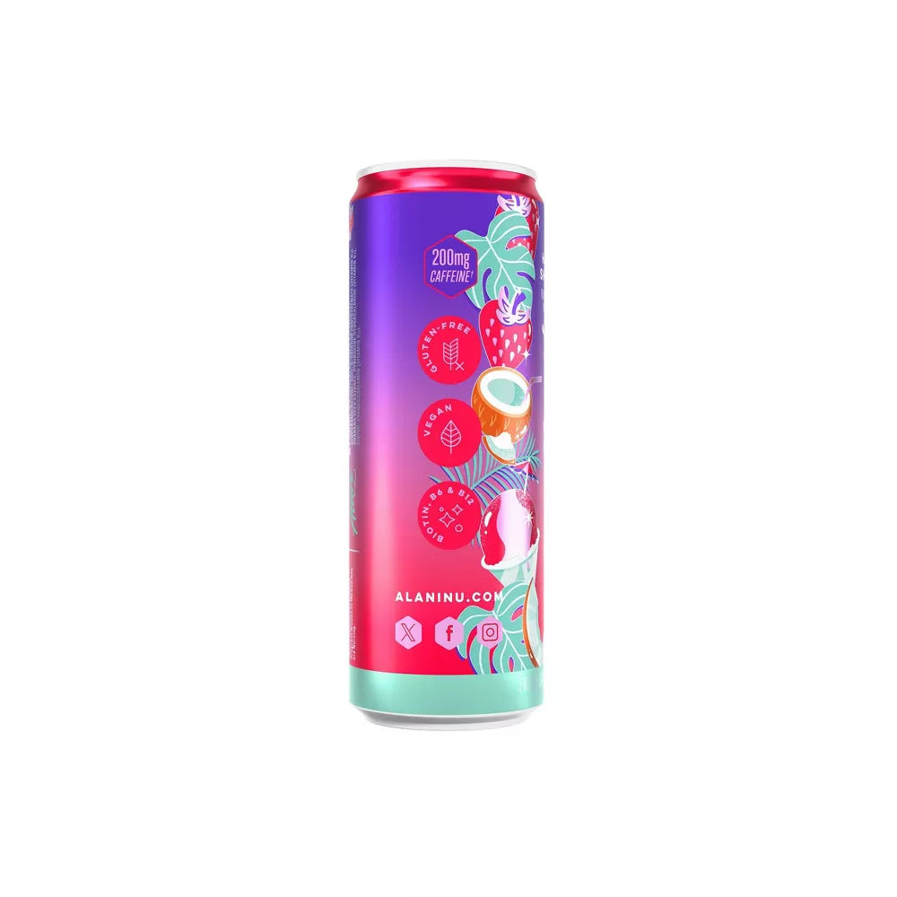 Hawaiian Shaved Ice Energy Drink, 12 fl oz Cans, Pack of 6