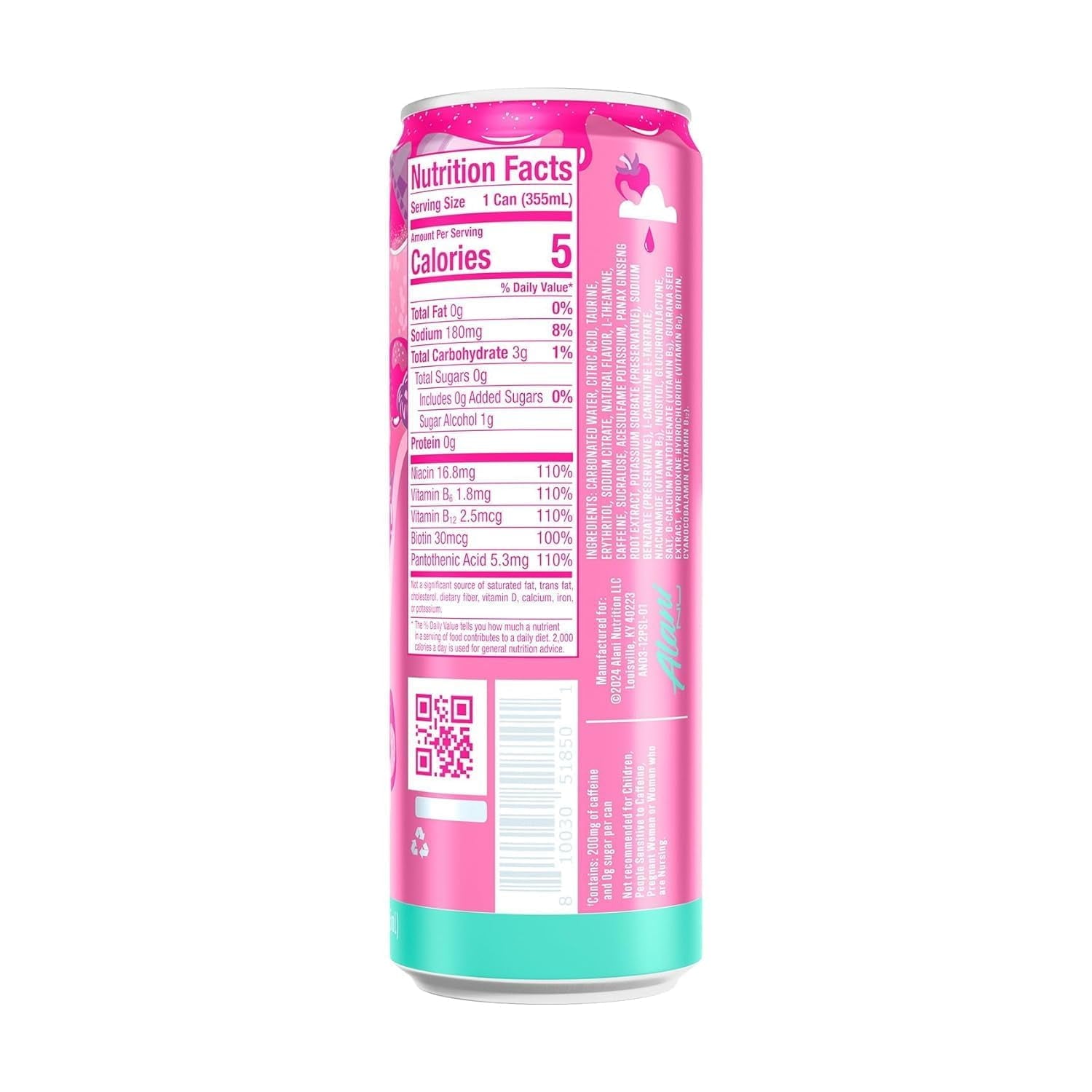 New  Energy Drink Variety Pack Pink Slush, Blue Slush, Cherry Slush, Orange Kiss, Winter Wonderland, Dream Float, Sugar-Free, 12 fl oz Low-Calorie Energy Boost Drink (Pack of 6)