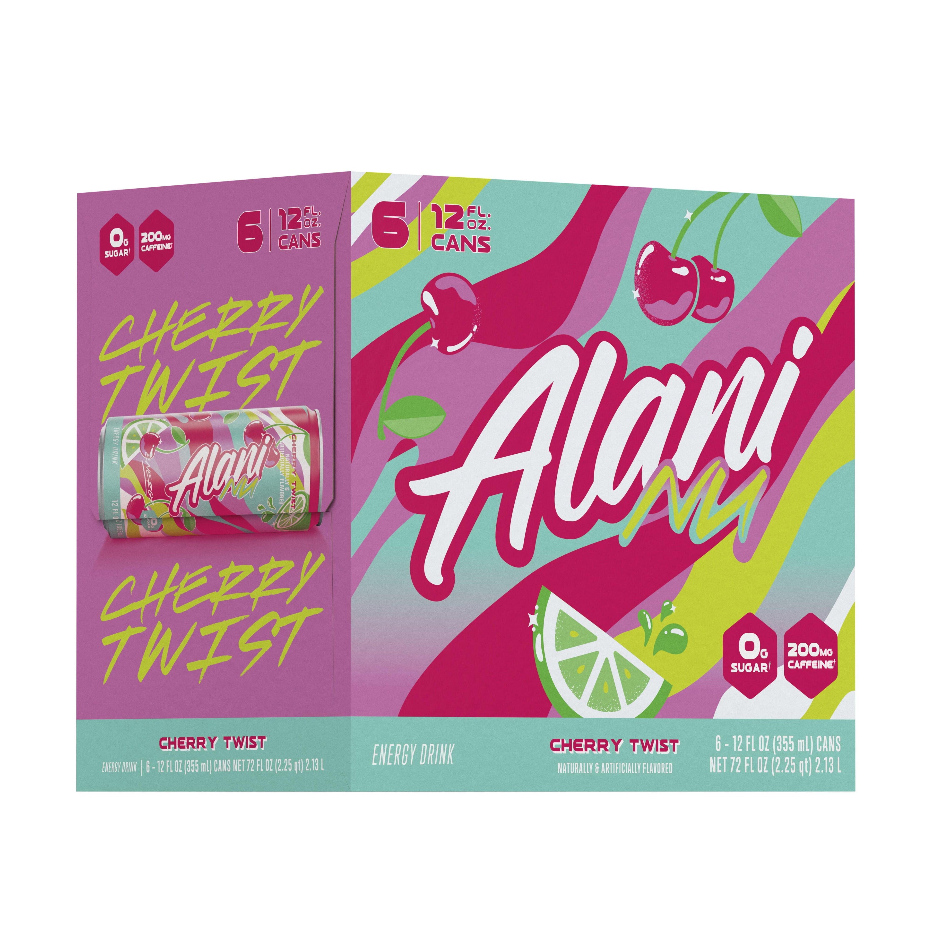 Energy Drink, Cherry Twist Limited Time Only, 12 fl oz cans, 6-pack (6 cans)