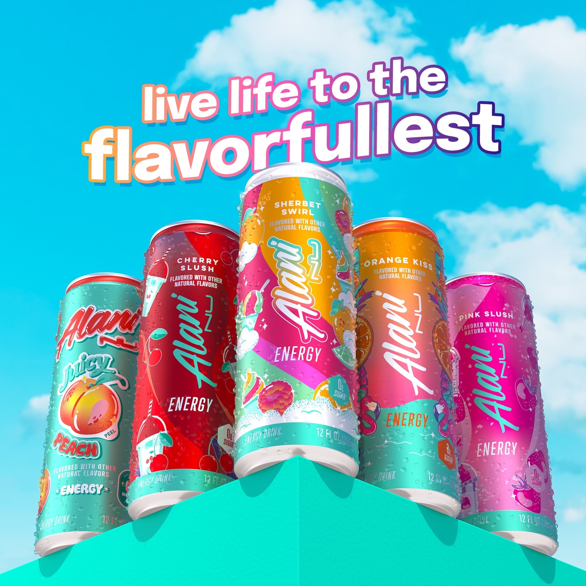 Energy Drink Sherbet Swirl 12oz Pack 4 cans