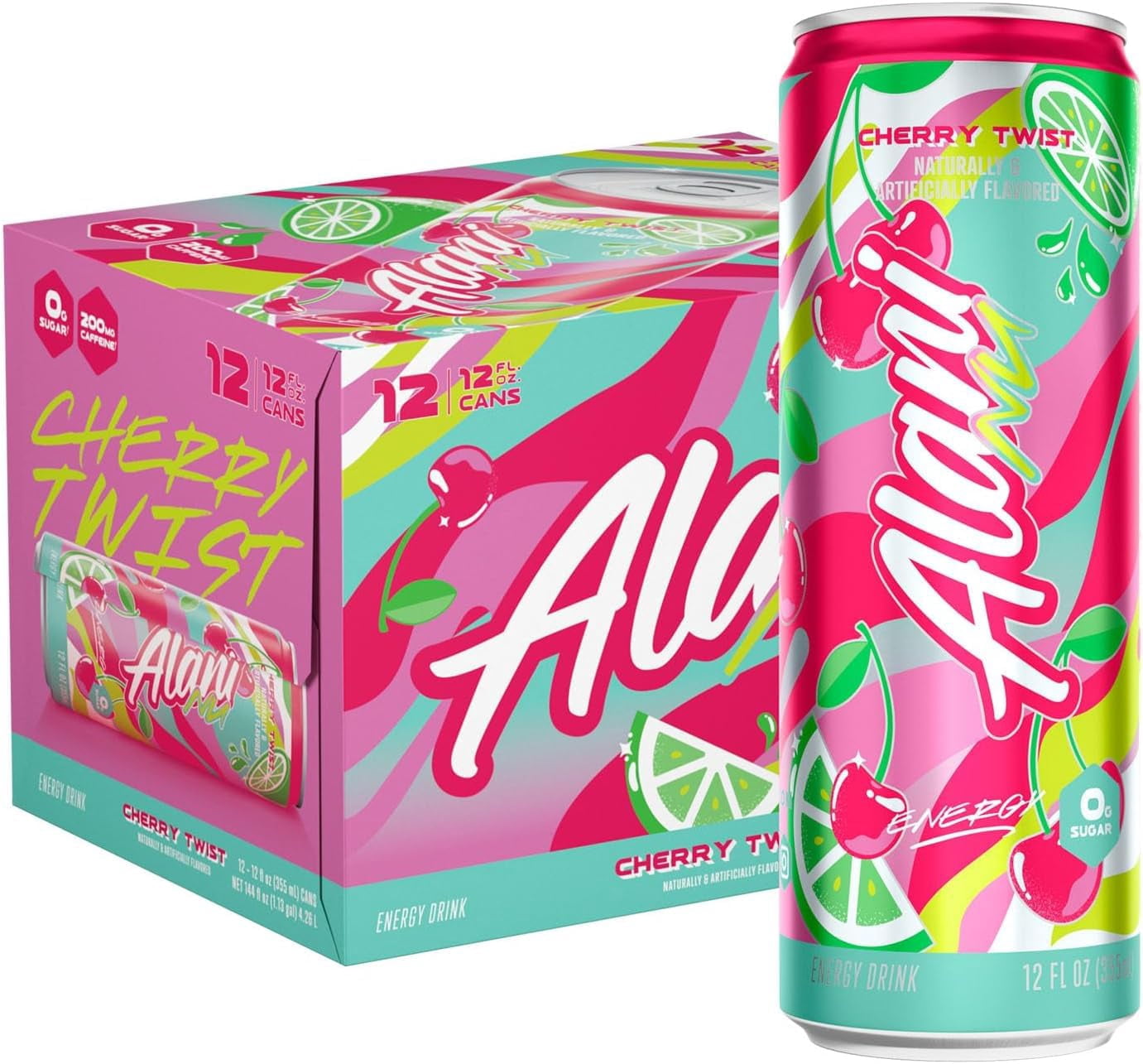 Energy Drinks - Orange Kiss and Cherry - 12 Pack