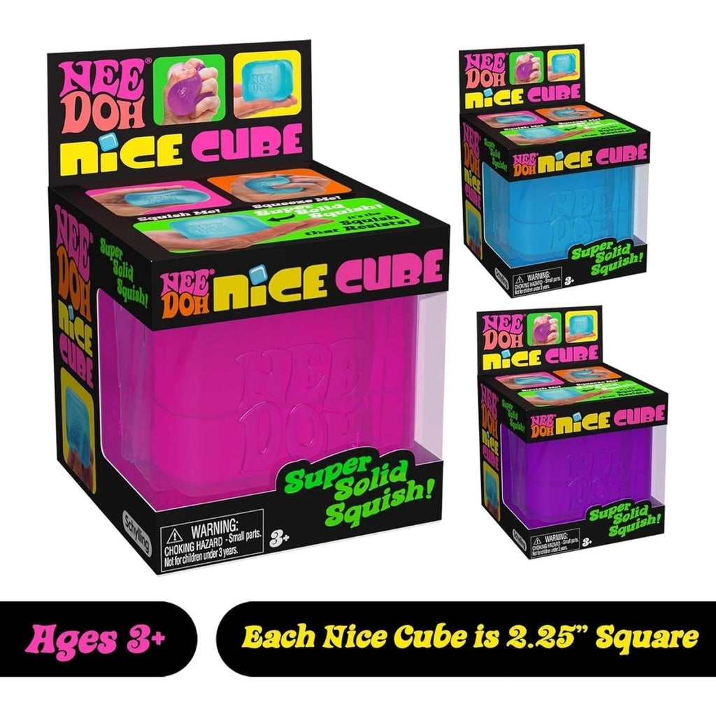 NeeDoh Nice Cube – Solid Squish – 2.25″ Cube