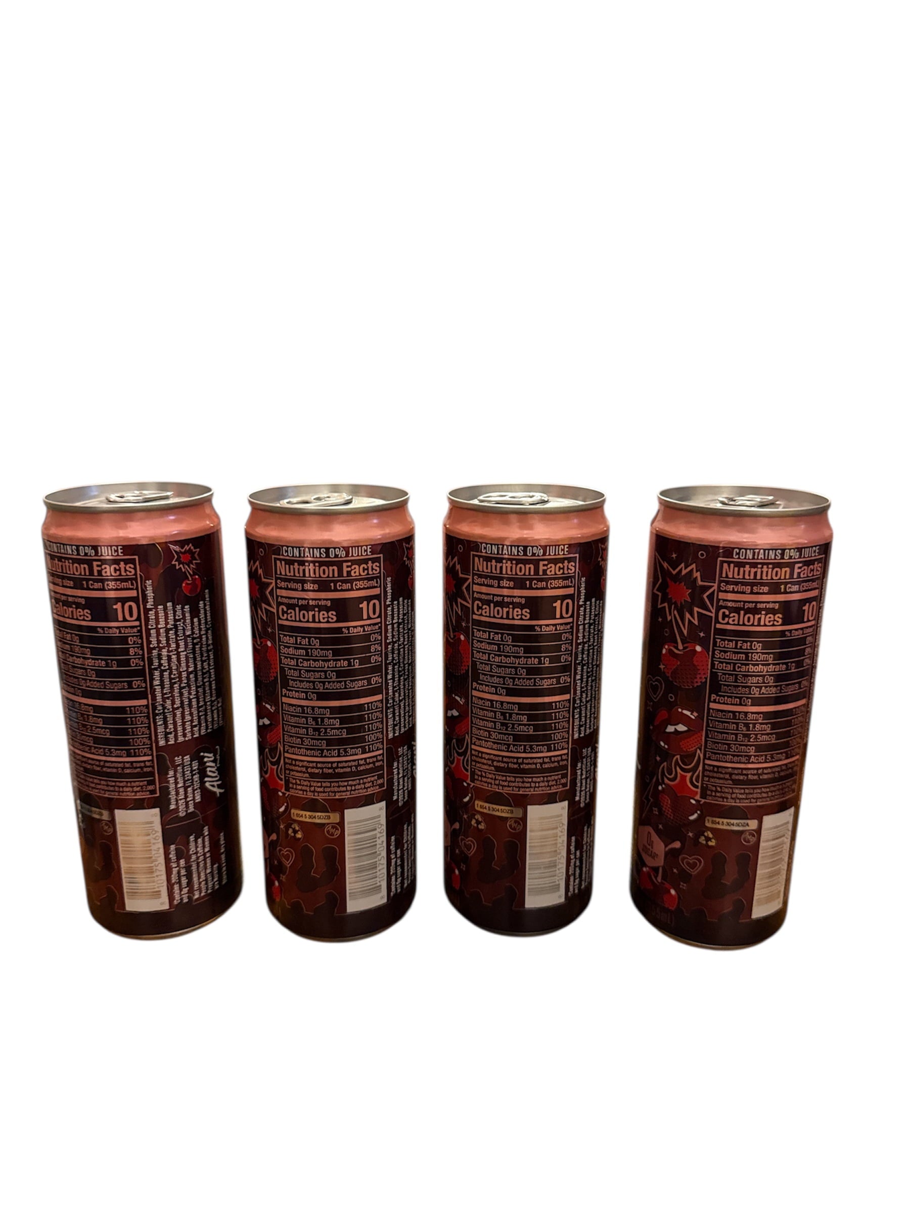 CHERRY BOMB, ENERGY DRINK, SUGAR FREE, LOW CALORIE, 12 fl oz. CANS, 4 pack