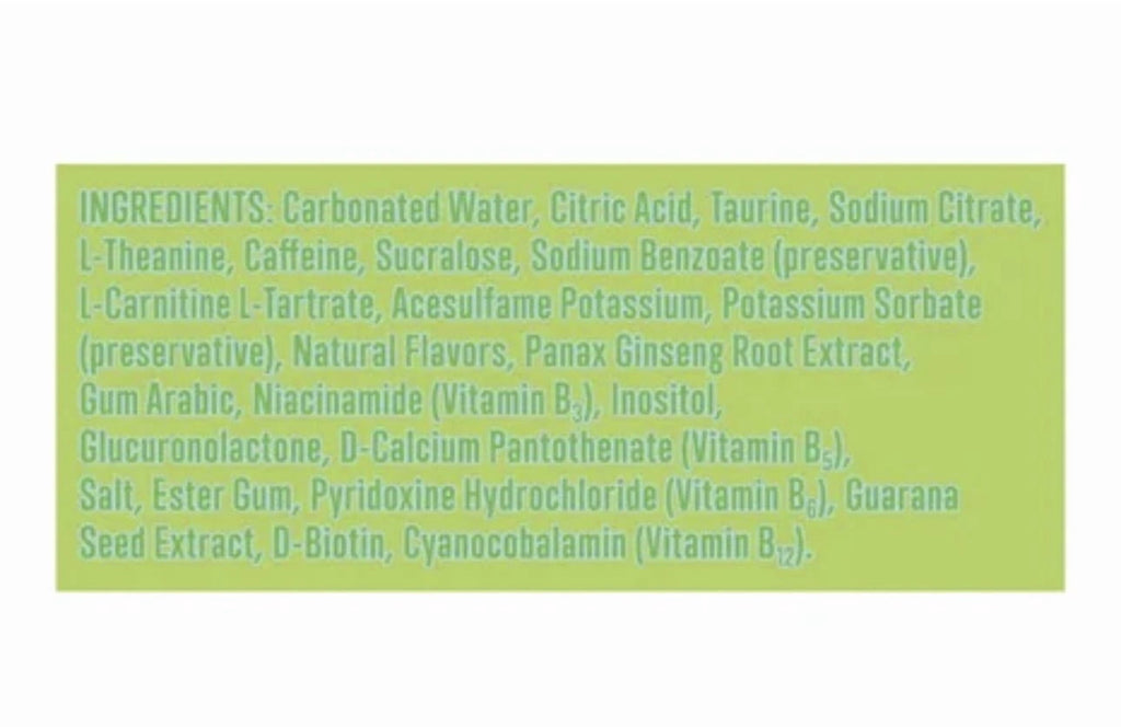 Energy Drink, Lime Slush Flavor, 12 Pack (12fl oz Cans), Sugar Free, Low Calories, 200mg Caffeine