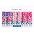 New  Energy Drinks Cotton Candy, Hawaian Shaved Ice, Pink Slush Variety Pack Sugar-Free, Low-Calorie, 200mg Caffeine, Energy Boost Drink 12 fl oz (Pack of 6)