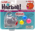 Squeezable Hairball Cat Popping Toy with 3 Felted Balls, Orange