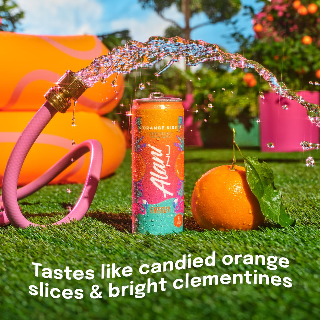 Sugar Free Energy Drink, Orange Kiss, 12 fl oz, 12 Pack, Cans, 200mg Caffeine