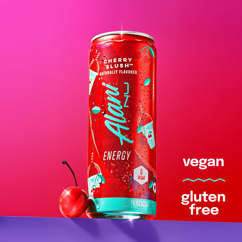 Sugar Free Energy Drink, Cherry Slush, 12 fl oz, 24 Pack, Cans, 200mg Caffeine