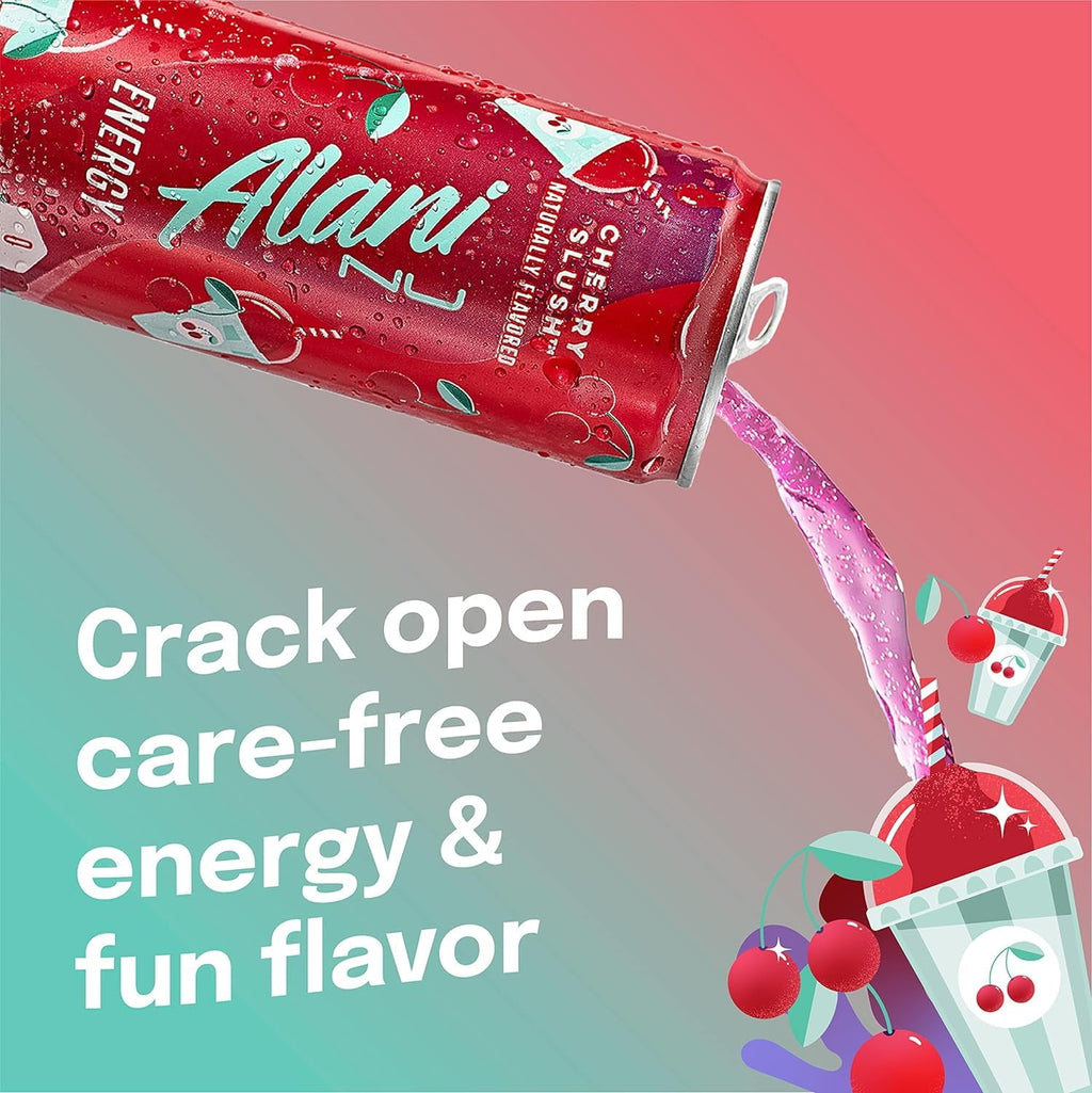 New  Energy Drinks Sherbet Swirl, Cherry Slush Flavors Variety Pack, Biotin B Vitamins, Sugar-Free, Low-Calorie, 200mg Caffeine, Energy Boost Drink 12 fl oz (Pack of 6)