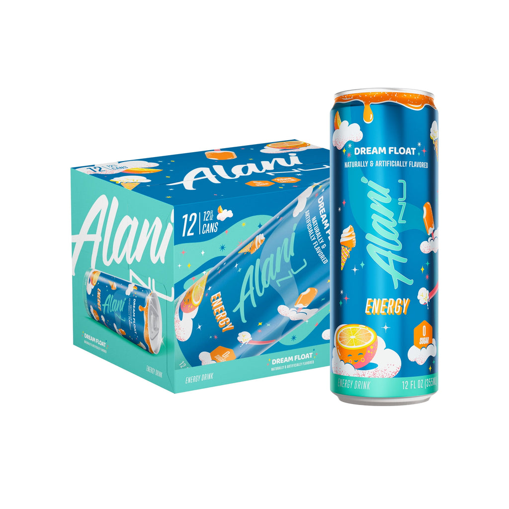 Sugar Free Energy Drink, Dream Float, 12 fl oz, 12 Pack, Cans, 200mg Caffeine