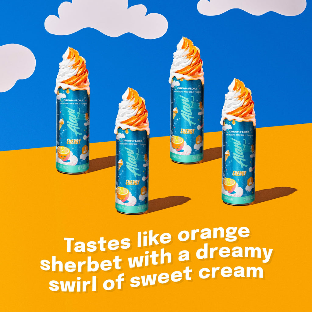 Sugar Free Energy Drink, Dream Float, 12 fl oz, 12 Pack, Cans, 200mg Caffeine