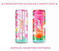 Valentine’s Special Energy Drink Variety Pack, Cotton Candy &amp; Strawberry Sunrise, Zero Sugar, 2 Cans (12 fl oz Each), Limited Edition