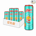 New  Energy Drinks Juicy Peach Zero Suger, Low - Calorie, Energy Boost Drinks 12 oz (6 Pack)