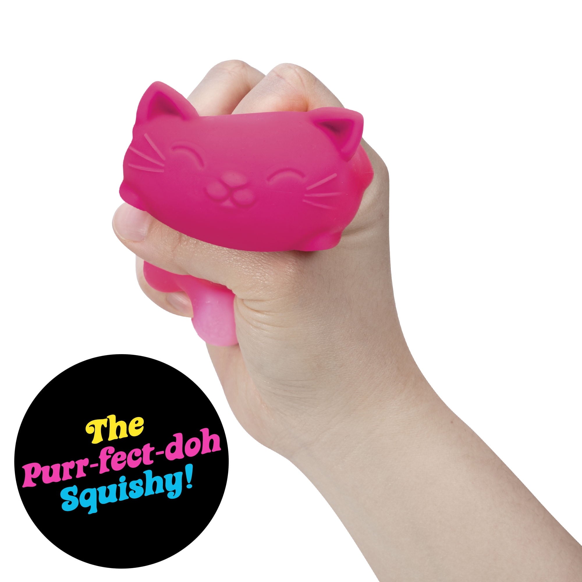 (2 pack) Nee Doh Cool Cats Squishy Fidget Ball, Novelty Toy, Multiple Colors, Children Ages 3+