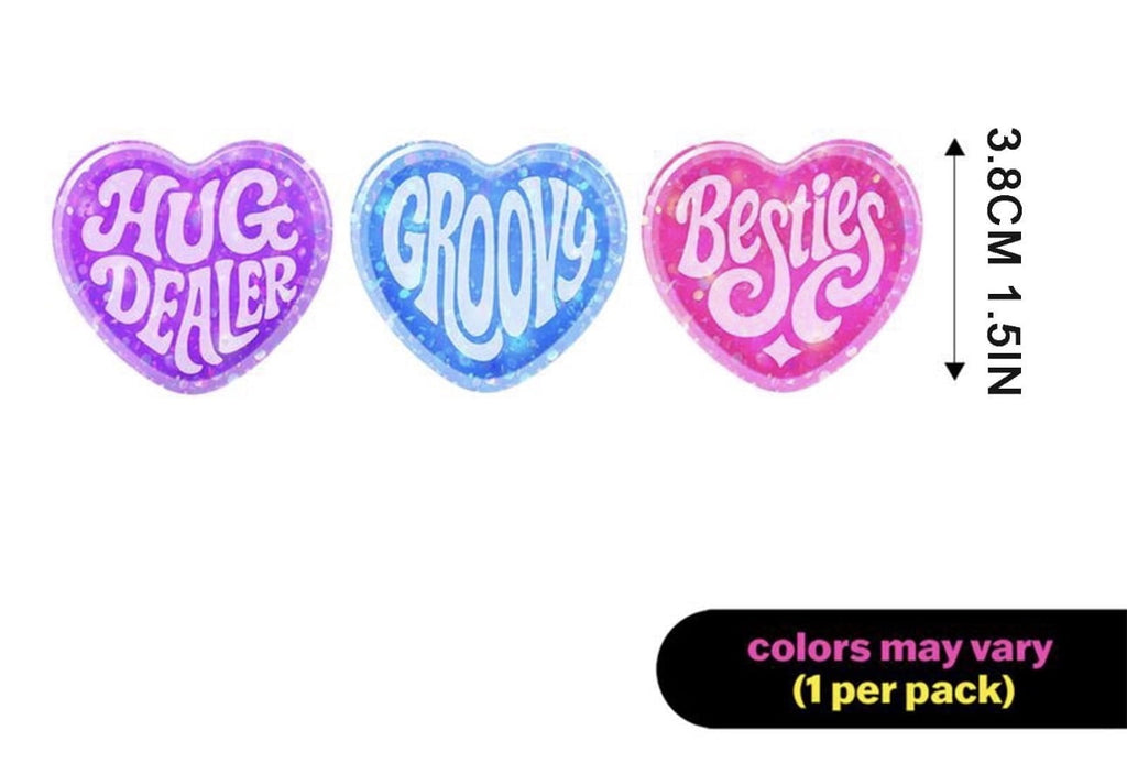 Teenie Sparkle Squeeze Hearts Squishy Stress Relieve Stress Ball Set, 3 Piece
