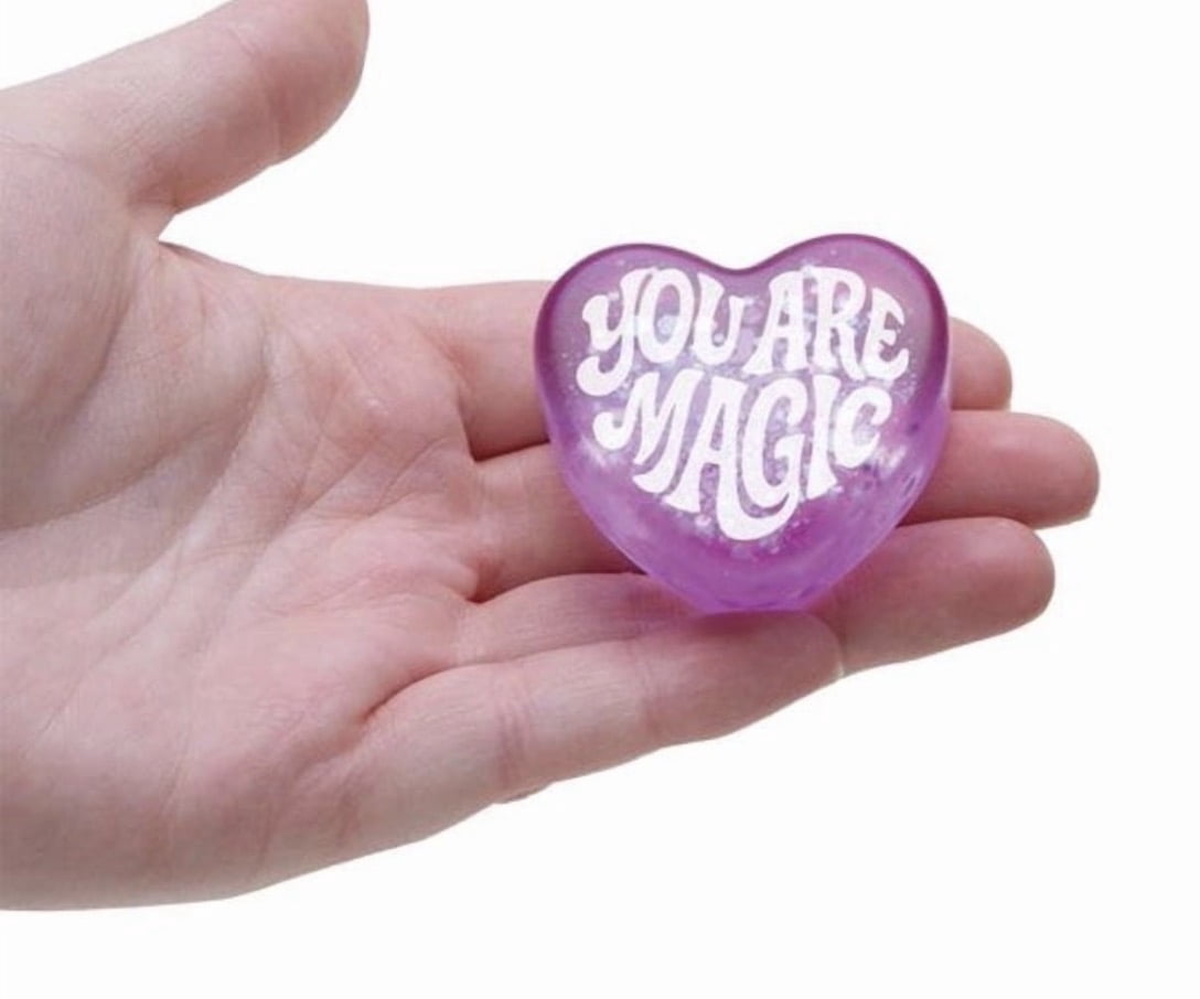 Teenie Sparkle Squeeze Hearts Squishy Stress Relieve Stress Ball Set, 3 Piece