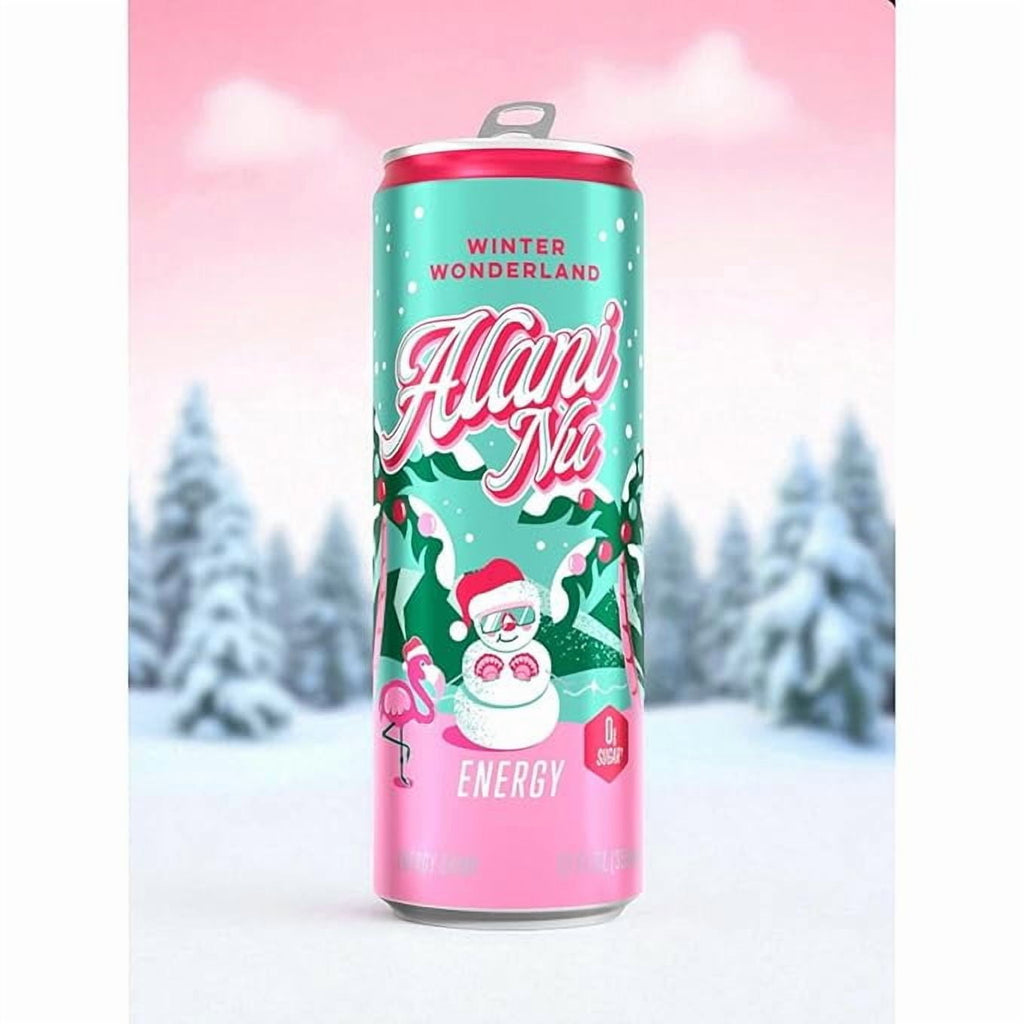 New  Energy Drinks Winter Wonderland Flavor Sugar-Free, Low-Calorie, Energy Boost Drink 12 fl oz (Pack of 6)