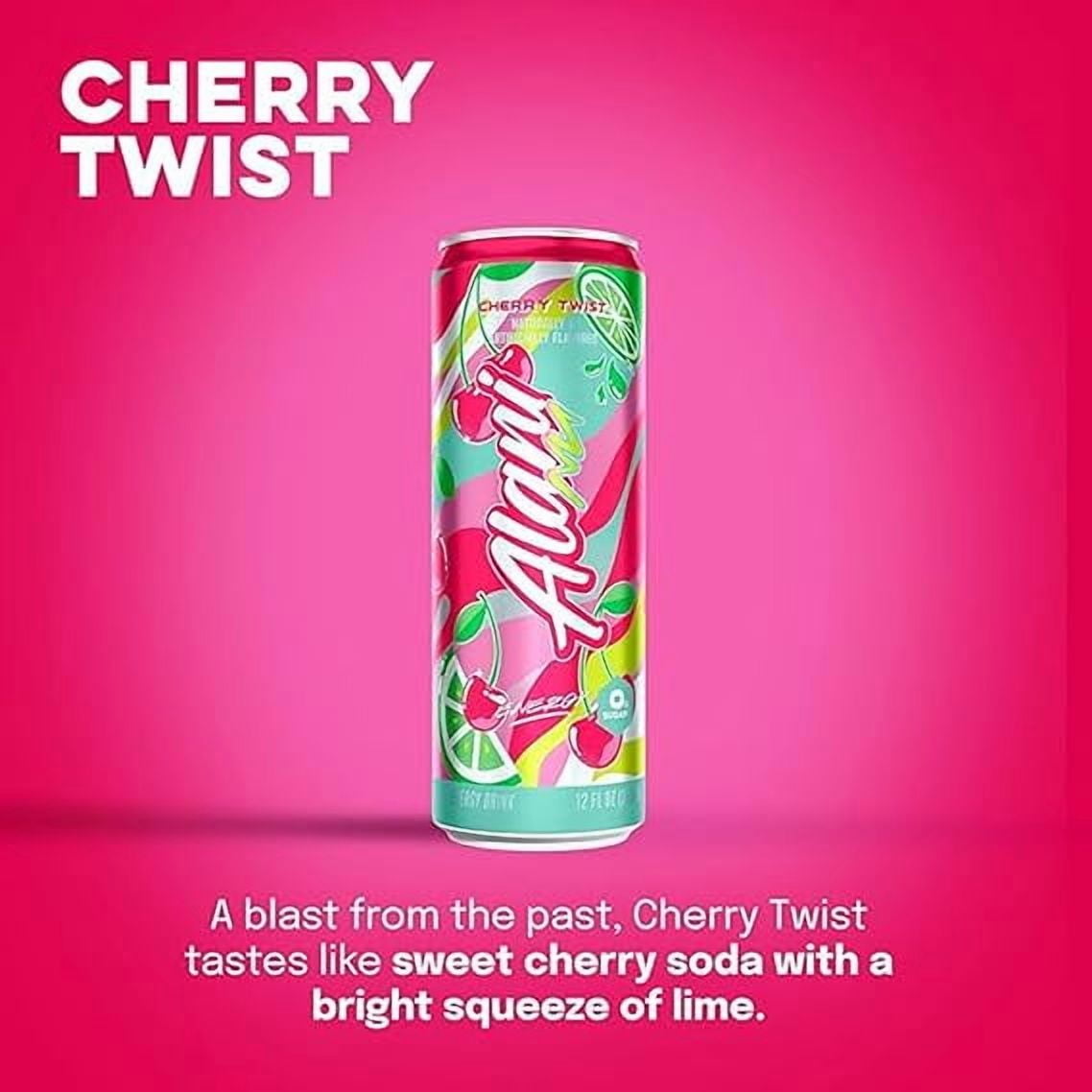 New  Energy Drinks Cherry Twist, Juicy Peach Variety Pack Sugar-Free, Low-Calorie, 200mg Caffeine, Energy Boost Drink 12 fl oz (Pack of 6)