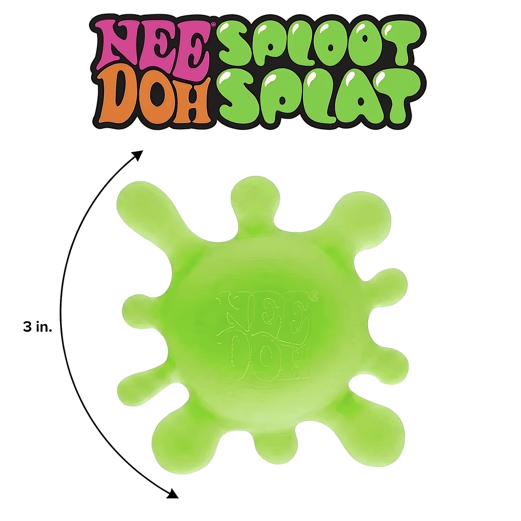 Neon Green Nee Doh Squeeze Gel Sploot Splat Ball Hand Relaxation &amp; Focus