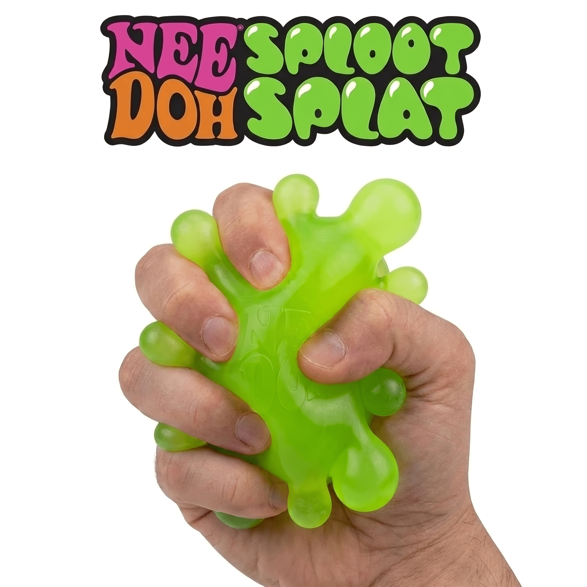 Neon Green Nee Doh Squeeze Gel Sploot Splat Ball Hand Relaxation &amp; Focus