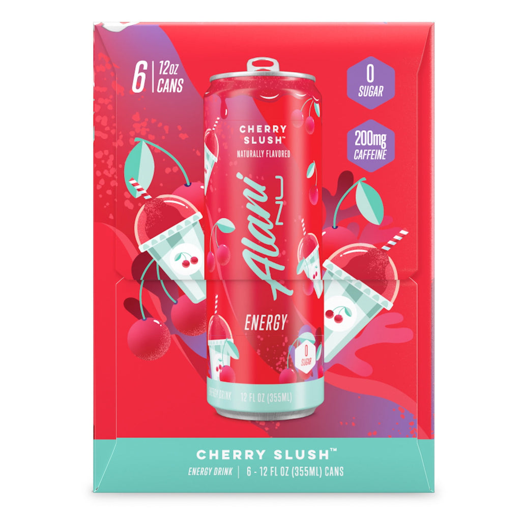 Energy Drink, Cherry Slush, 12 fl oz Cans (6 Pack)