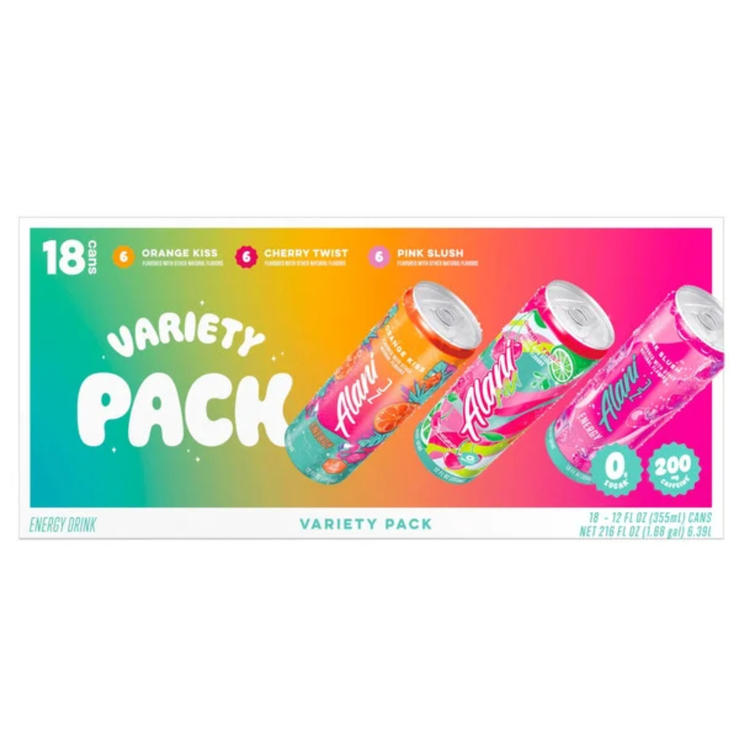 Energy Drink Variety Pack 12 fl oz Cans, 18 Count Assorted Flavors Low Calorie Sugar Free Beverage