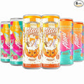 New  Energy Drinks Pumkin Cream, Sherbet Swirl, Orange Kiss Variety Pack, Sugar-Free, Low-Calorie, 200mg Caffeine, Energy Boost Drink 12 fl oz (Pack of 6) Repackaged