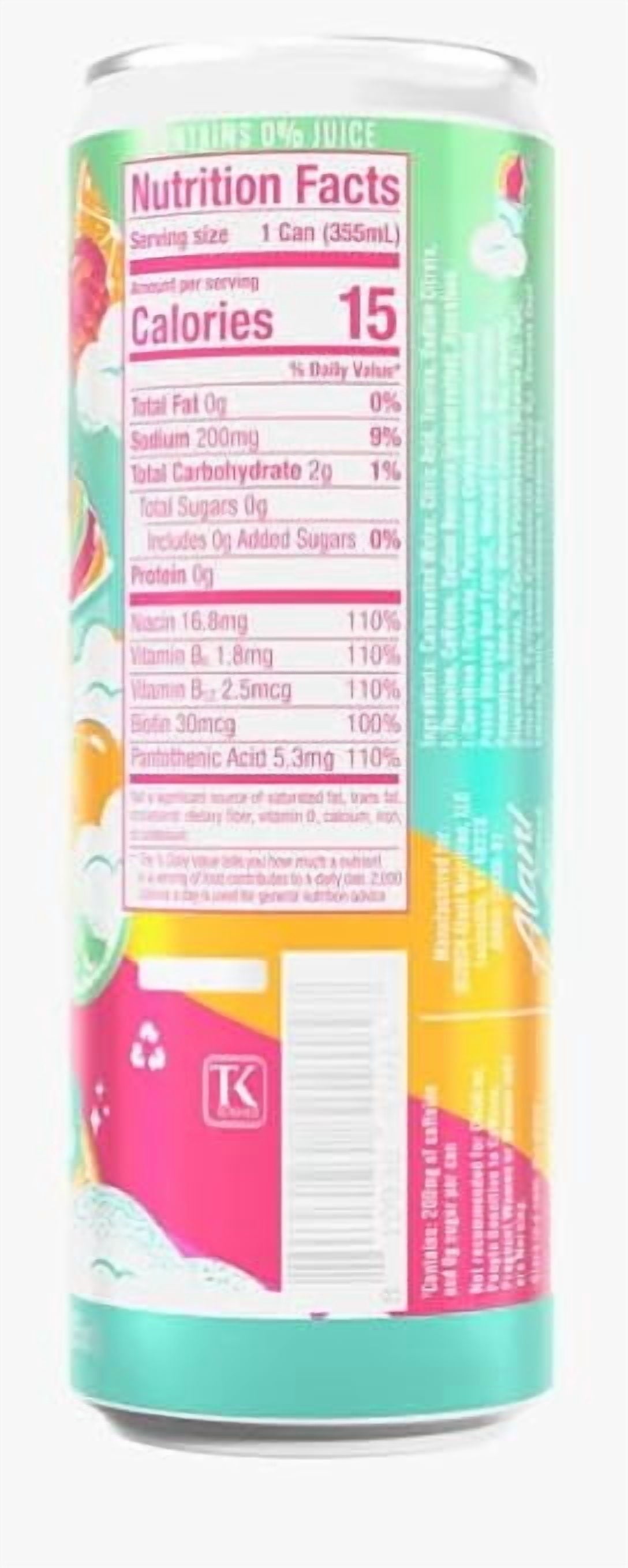 New  Energy Drinks Pumkin Cream, Sherbet Swirl, Orange Kiss Variety Pack, Sugar-Free, Low-Calorie, 200mg Caffeine, Energy Boost Drink 12 fl oz (Pack of 6) Repackaged