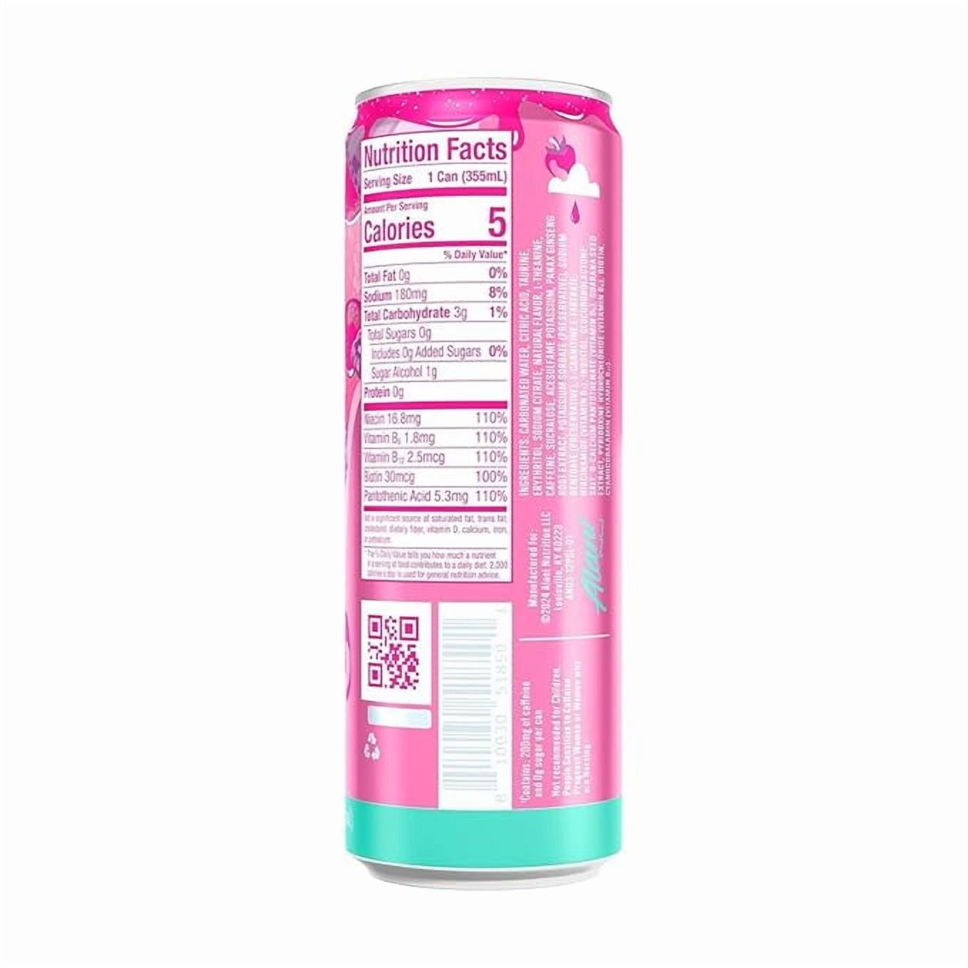 New  Sugar Free Energy Drink Cherry Slush, Blue Slush, Pink Slush Flavor 12 fl oz Low-Calorie Energy Boost Drinks (Pack of 6)