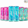 New  Energy Drinks Variety Pack - Blue Slush, Pink Slush, Watermelon Wave, Sugar-Free &amp; Low-Calorie (12 fl oz, Pack of 6)