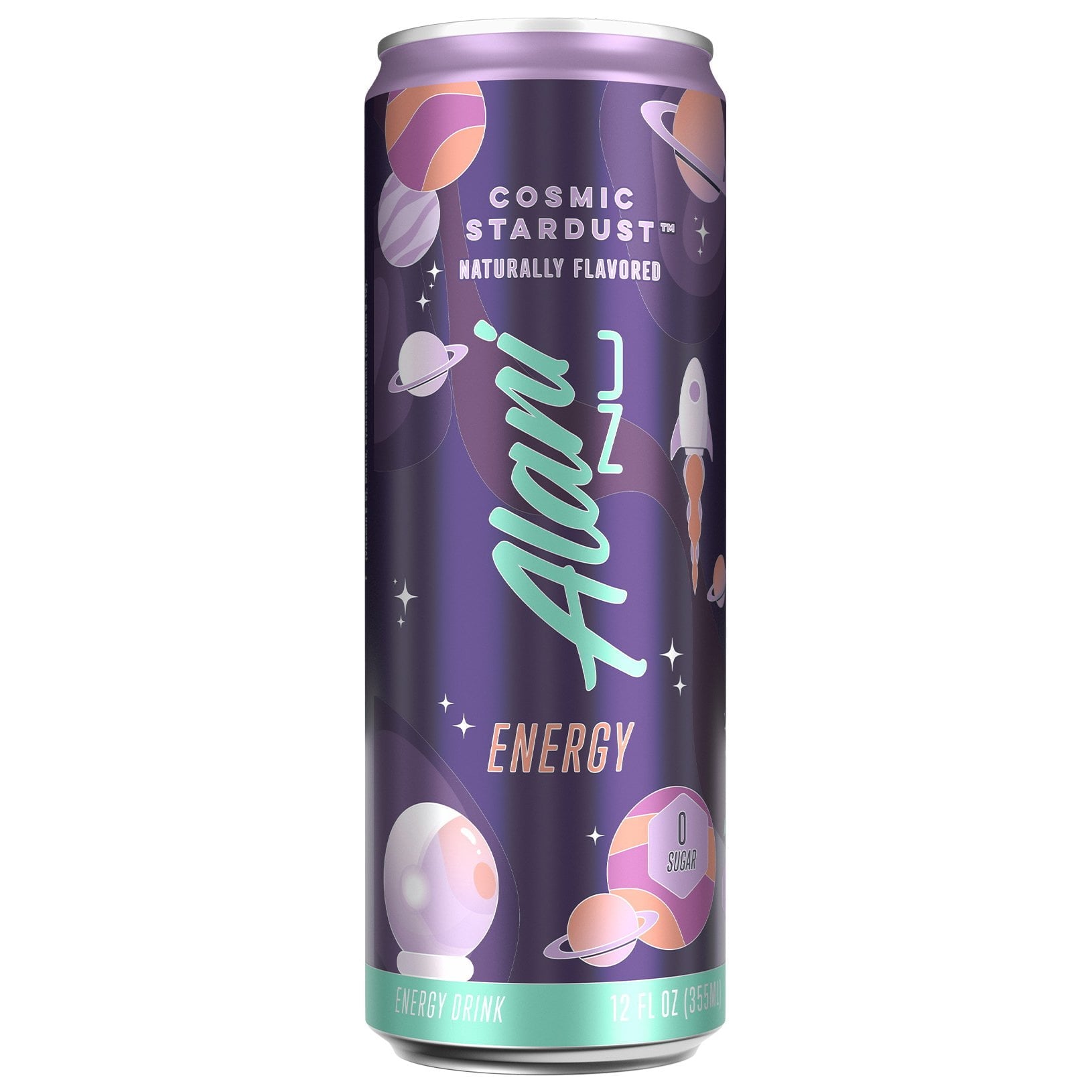 Pack of 2  Nu Zero Sugar Energy Drink - Cosmic Stardust, 12 oz (Package May Vary)