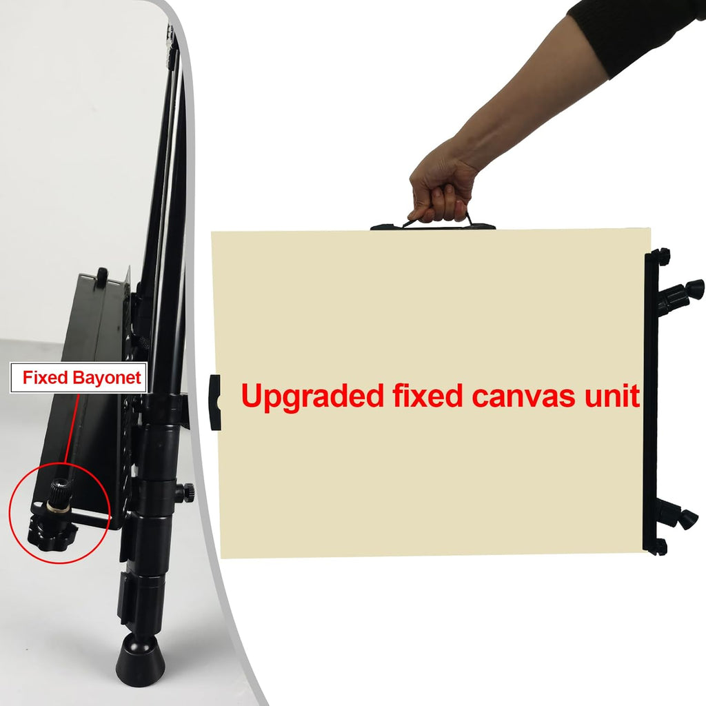 Art Easel for Painting and Display – Adjustable Floor 66 Inch Folding Aluminum Easel Stand for Sign - Table Top Canva... - Image 5