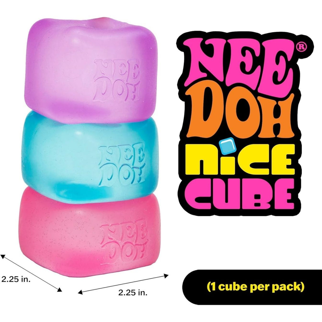 NeeDoh Nice Cube – Solid Squish – 2.25″ Cube