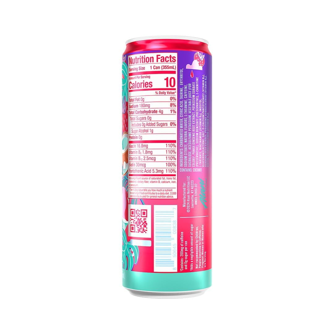 New  Energy Drinks Witches Brew, Dream Float, Hawaian Shaved Ice Variety Pack, Sugar-Free, Low-Calorie, 200mg Caffeine, Energy Boost Drink 12 fl oz (Pack of 6)